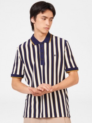 Camisa Polo Ben Sherman B by Ben Sherman Vertical Stripe Moradas | JE8692035