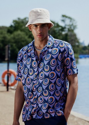 Camisas Ben Sherman B by Ben Sherman Psychedelic Print Moradas | NS9851740