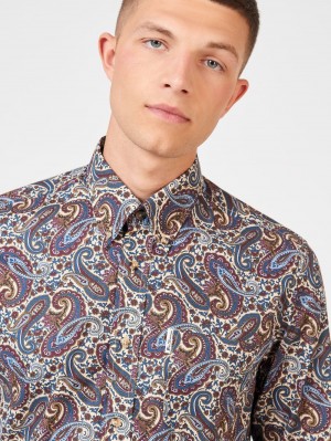 Camisas Ben Sherman Signature Paisley Multicolor | NU8136750