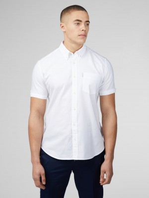 Camisas Ben Sherman Signature Short Sleeve Oxford Blancas | LI3548129