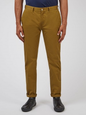 Pantalon Ben Sherman Signature Slim Stretch Chino Marrones | JS1074965