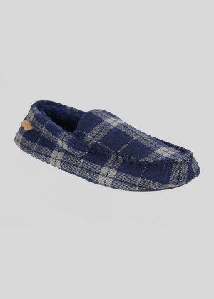 Slipper Ben Sherman Gritti Palace Check Moccasin Azul Marino | KY5430792