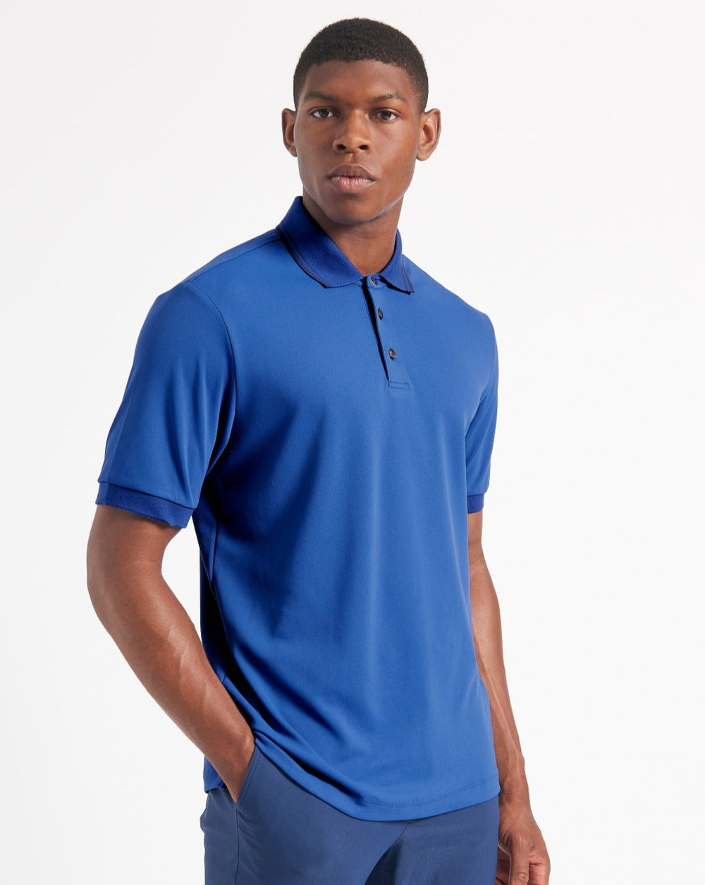 Camisa Polo Ben Sherman 360 Motion Stretch Azules Azul Real | RA0568493