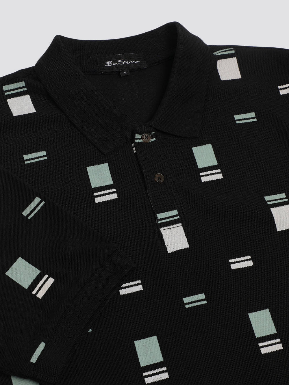 Camisa Polo Ben Sherman B by Ben Sherman Scatter Chequerboard Mod Stripe Negras | EY2716984