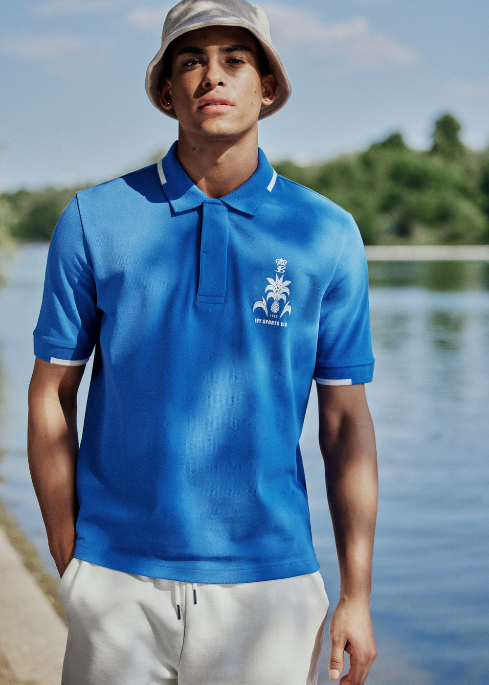 Camisa Polo Ben Sherman B by Ben Sherman Sports Club Embroidered Azules | UB6092418