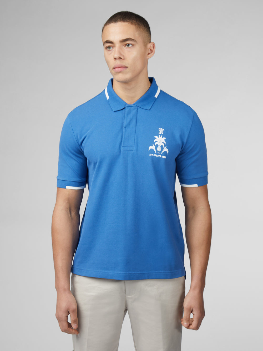 Camisa Polo Ben Sherman B by Ben Sherman Sports Club Embroidered Azules | UB6092418