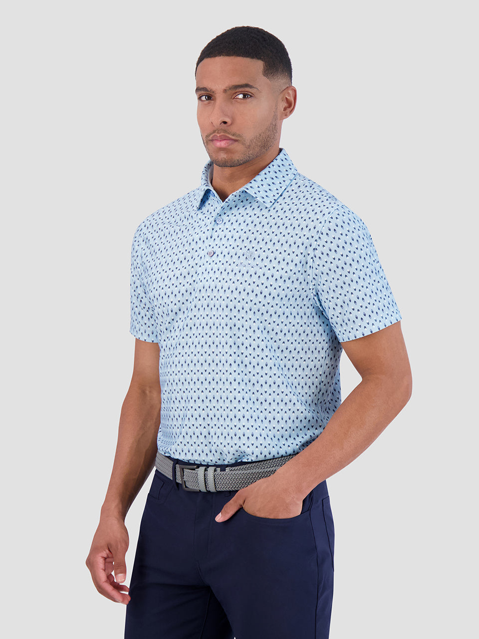 Camisa Polo Ben Sherman Chequerboard Geo Azules | YQ0428973