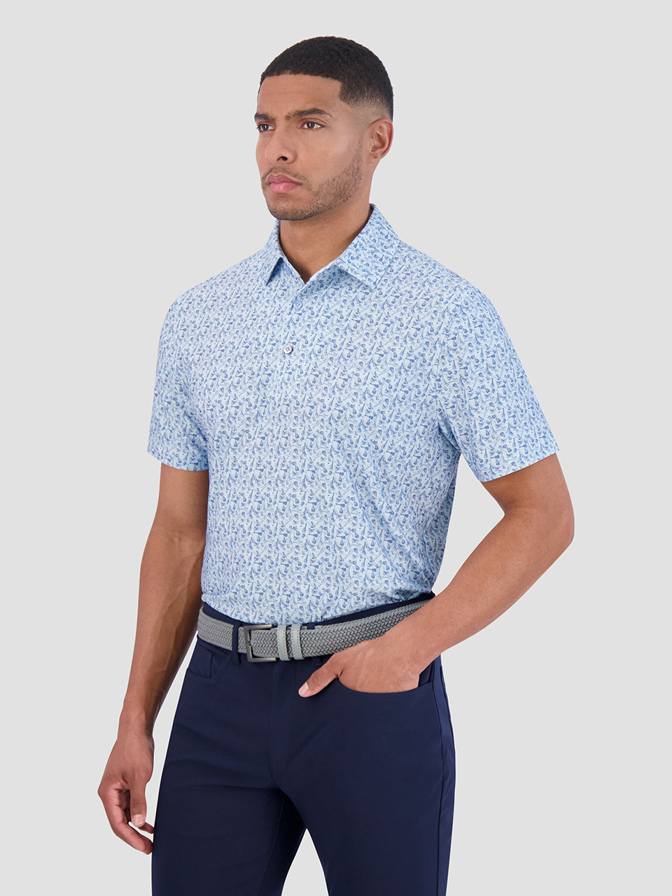 Camisa Polo Ben Sherman Mini Guitar Tech Jersey Sports Fit Azules | TA7192503