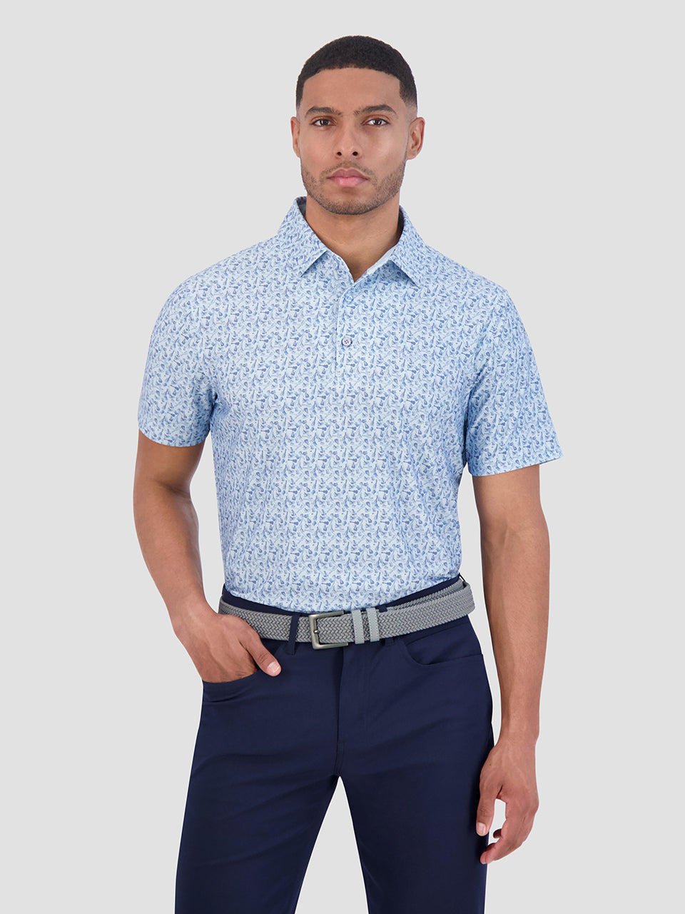 Camisa Polo Ben Sherman Mini Guitar Tech Jersey Sports Fit Azules | TA7192503