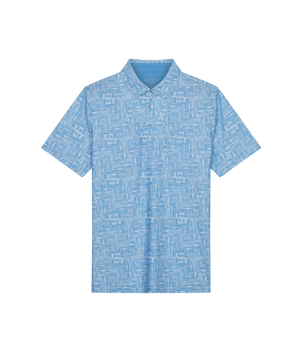 Camisa Polo Ben Sherman Radio Stack Tech Jersey Sports Fit Azules | RP0479863