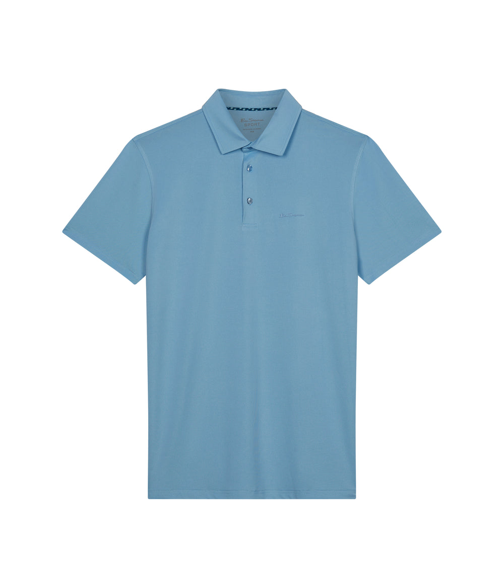 Camisa Polo Ben Sherman Solid Air Pique Sports Fit Azules | JR2367450