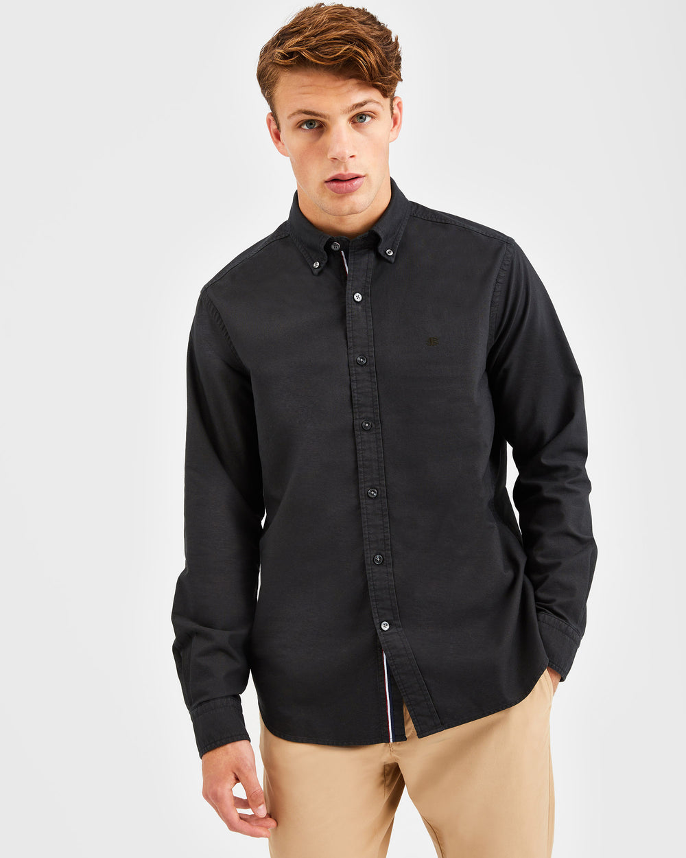 Camisas Ben Sherman Beatnik Oxford Garment Dye Negras | KP1496852