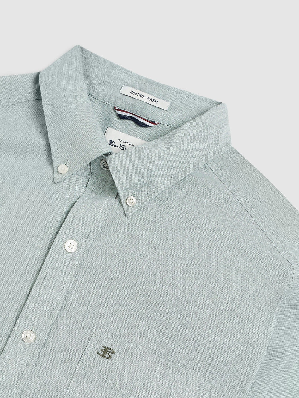 Camisas Ben Sherman Beatnik Wash Long-Sleeve Verde | SE0925673