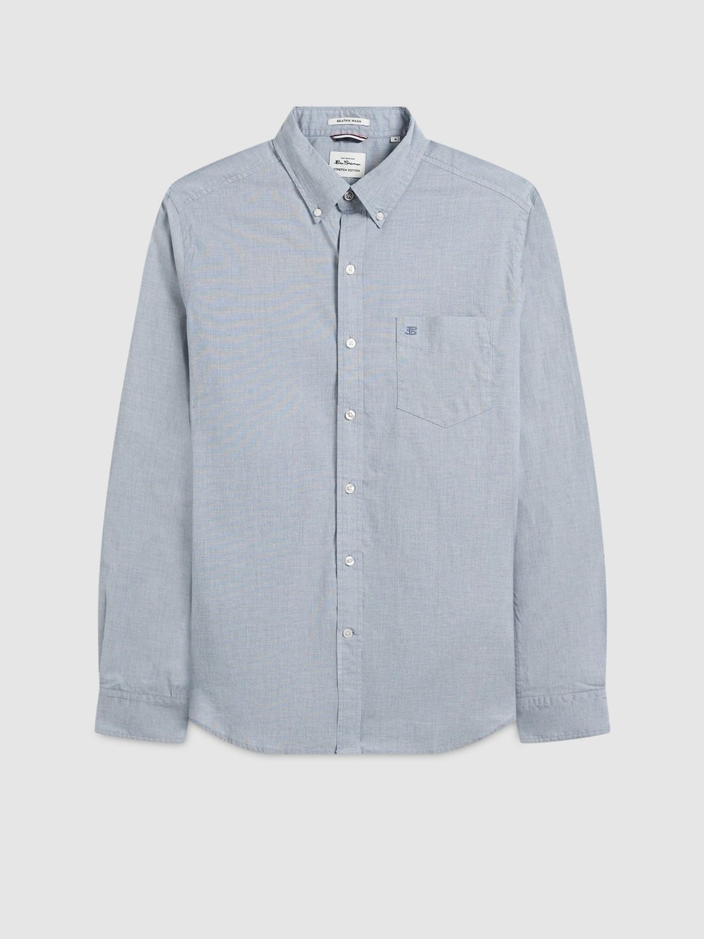 Camisas Ben Sherman Beatnik Wash Long-Sleeve Azul Marino | YX9308164