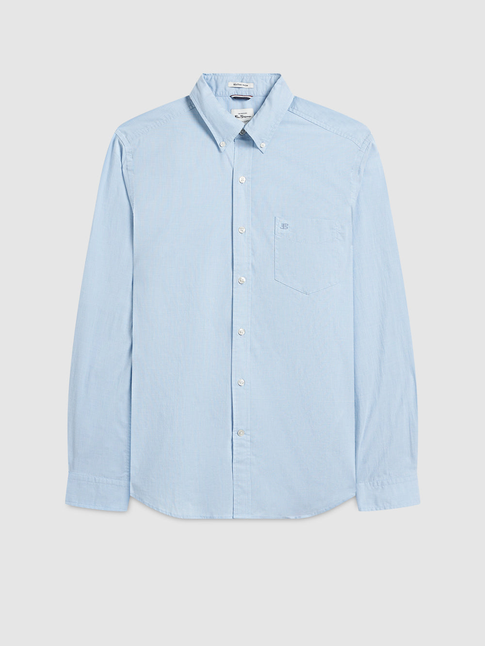 Camisas Ben Sherman Beatnik Wash Long-Sleeve Azules | XY0213465