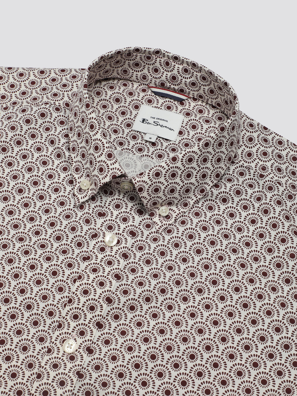 Camisas Ben Sherman Block Geo Rojas Oscuro | IX7892563