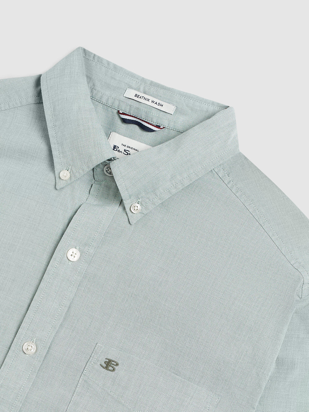 Camisas Ben Sherman Brighton Oxford Organic Green Verde | FJ5219038