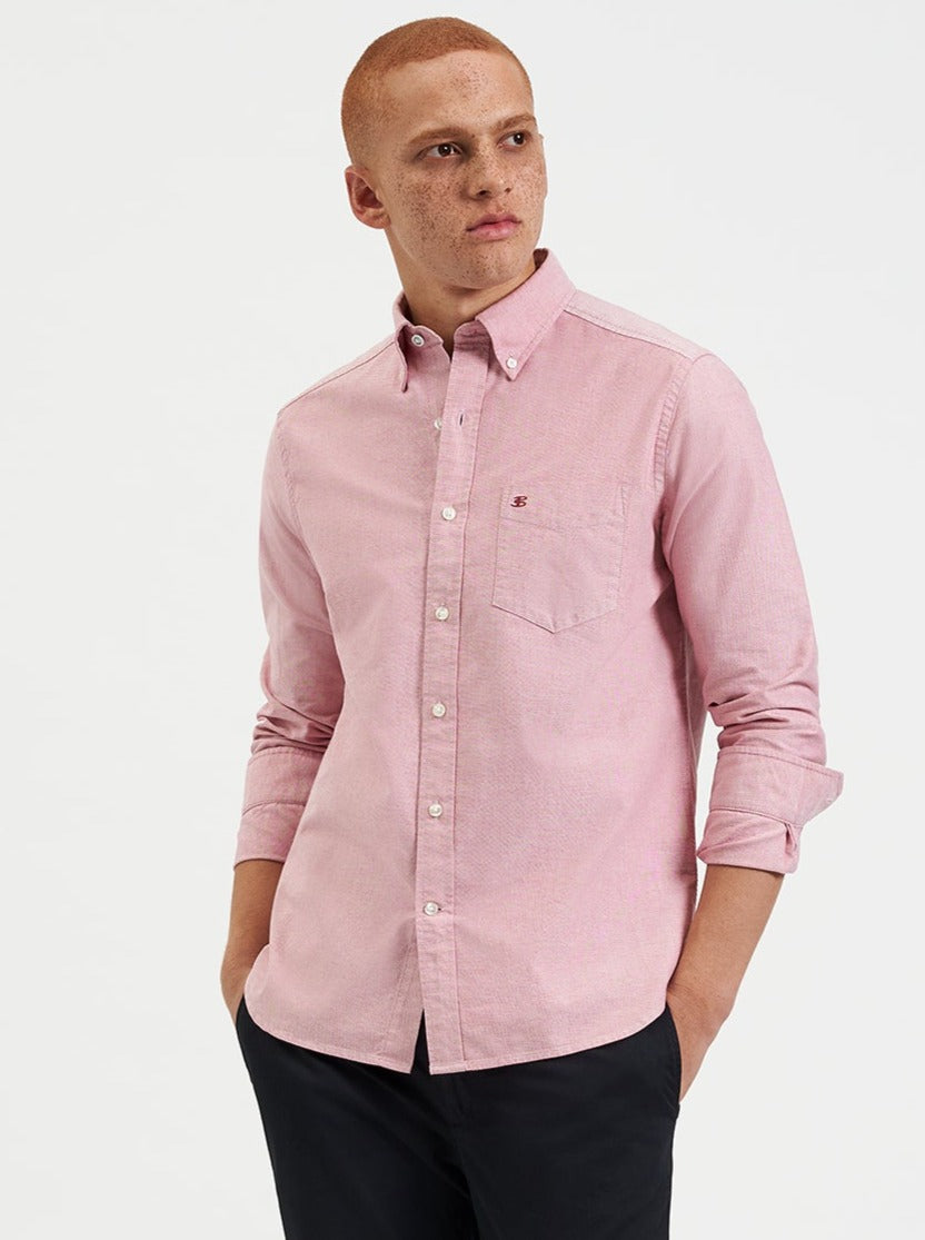 Camisas Ben Sherman Brighton Oxford Organic Rojas Claro | DZ8503167