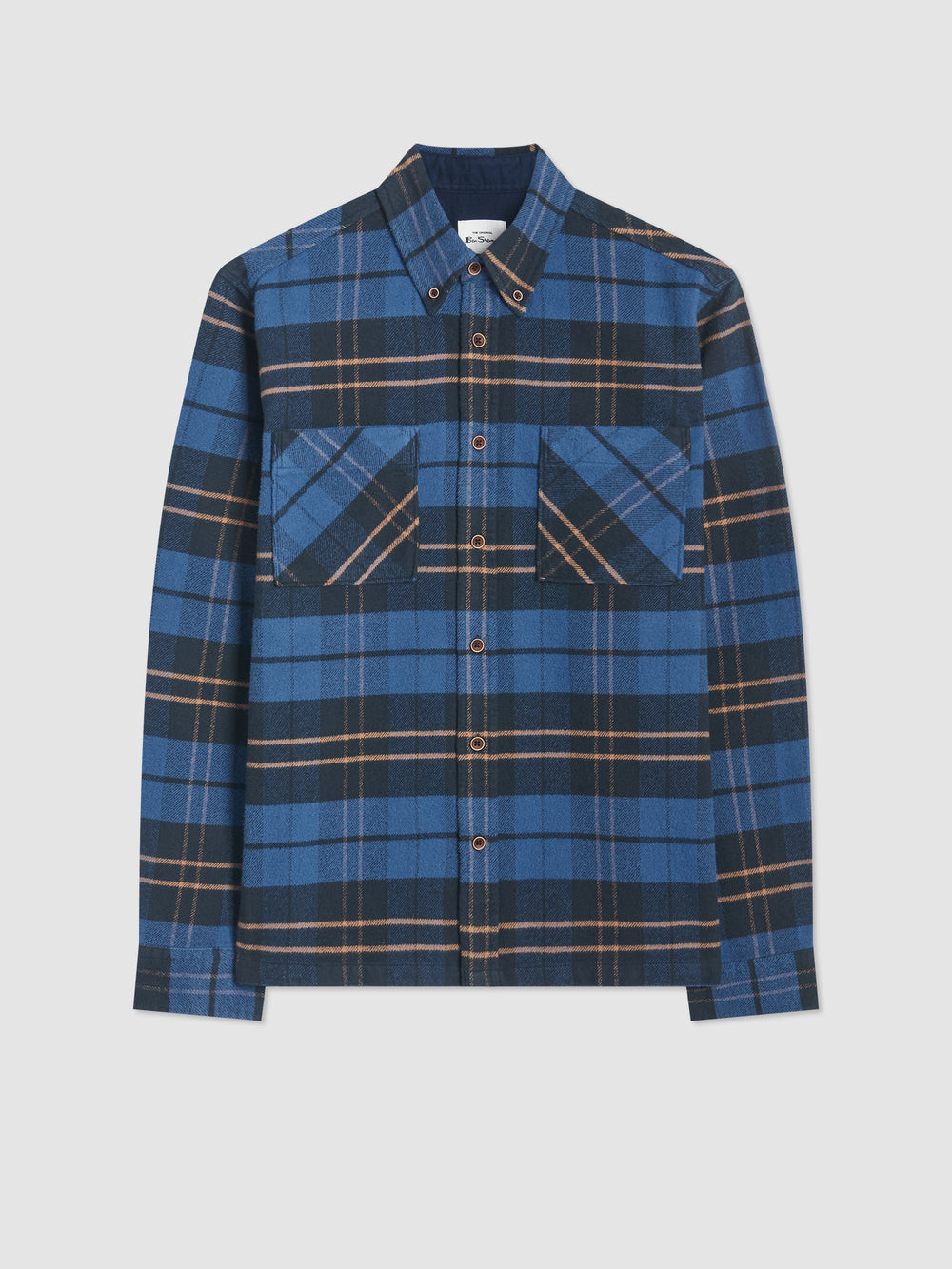 Camisas Ben Sherman Brushed Ivy Check Azules | IX1402897