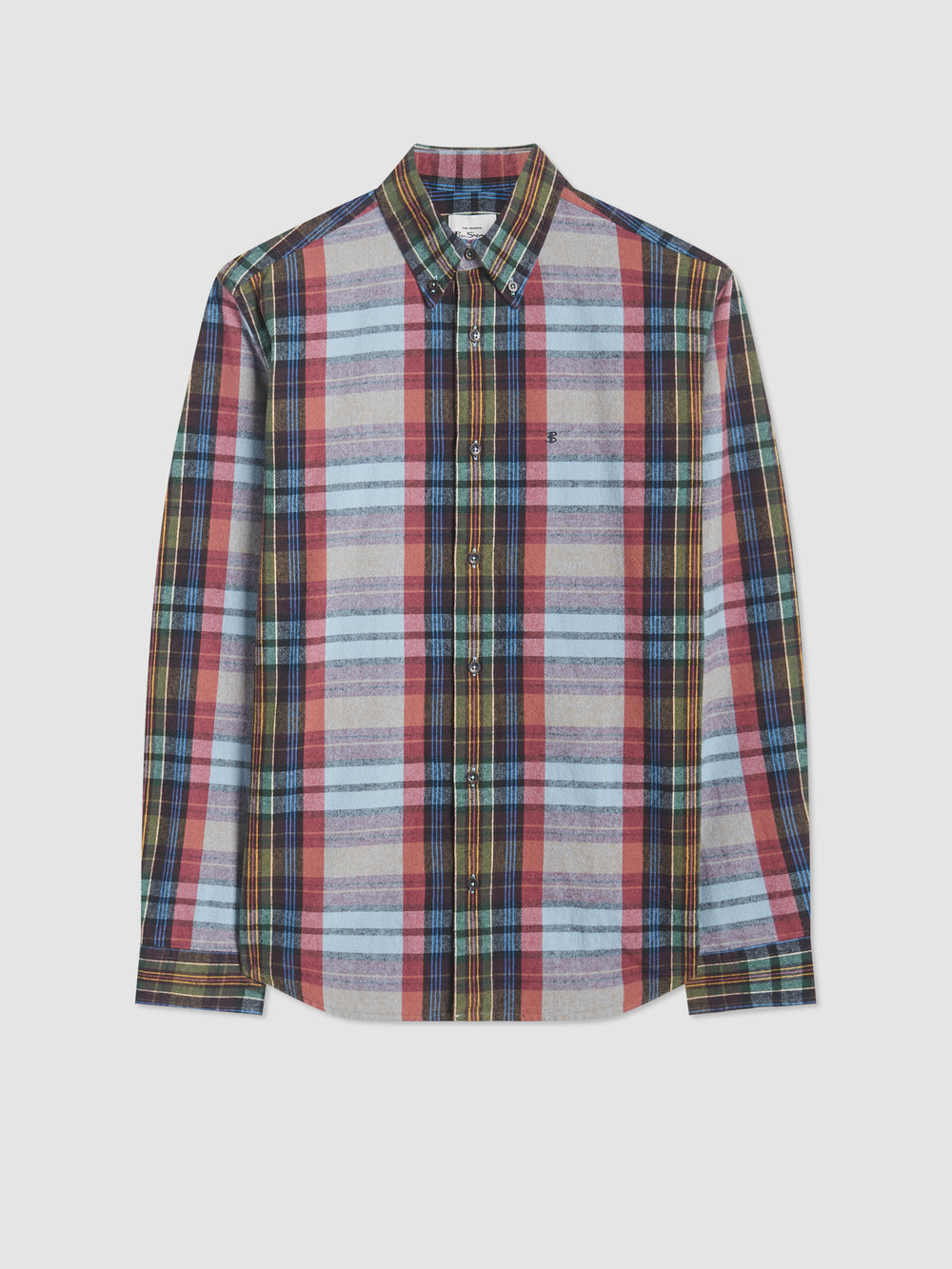 Camisas Ben Sherman Brushed Multicolour Check Oxford Azules | ON9563278