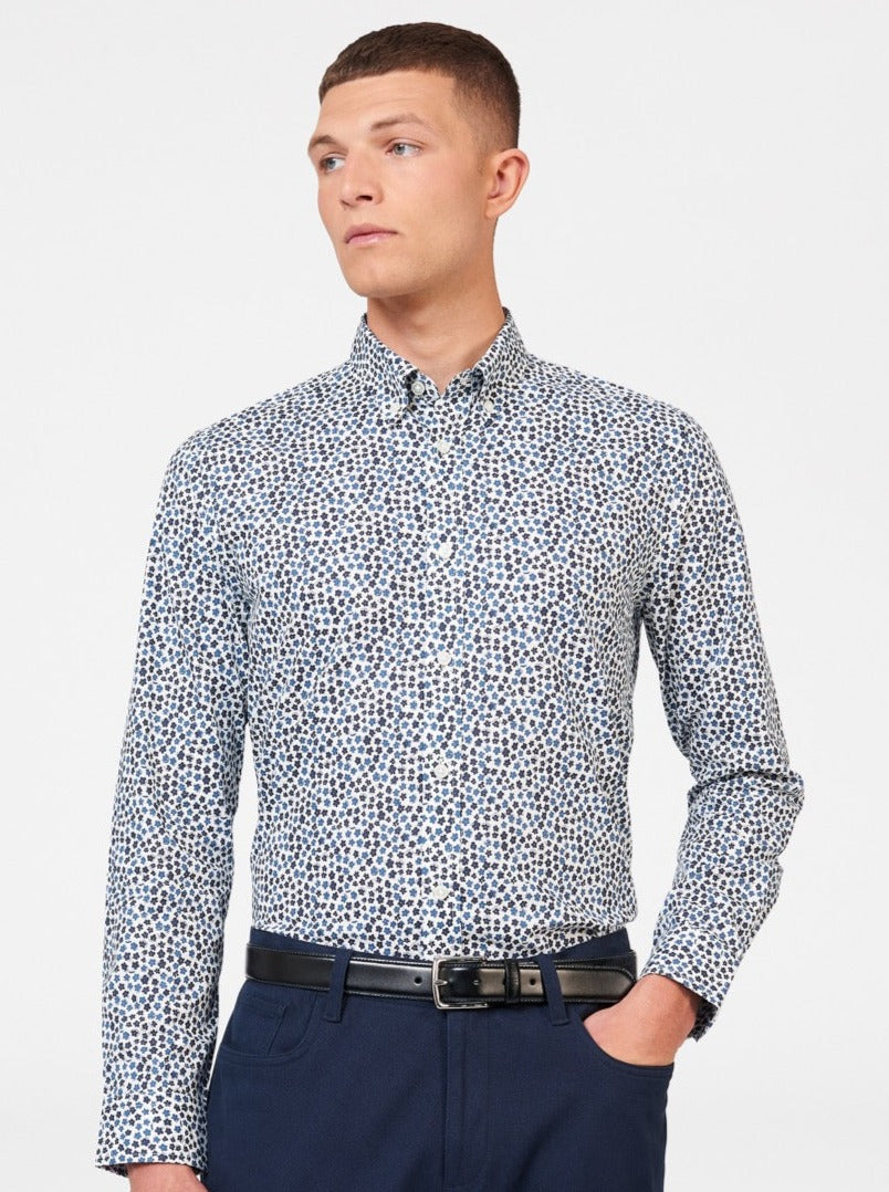 Camisas Ben Sherman Ditsy Floral Print Long Sleeve Blancas | ZB0264819