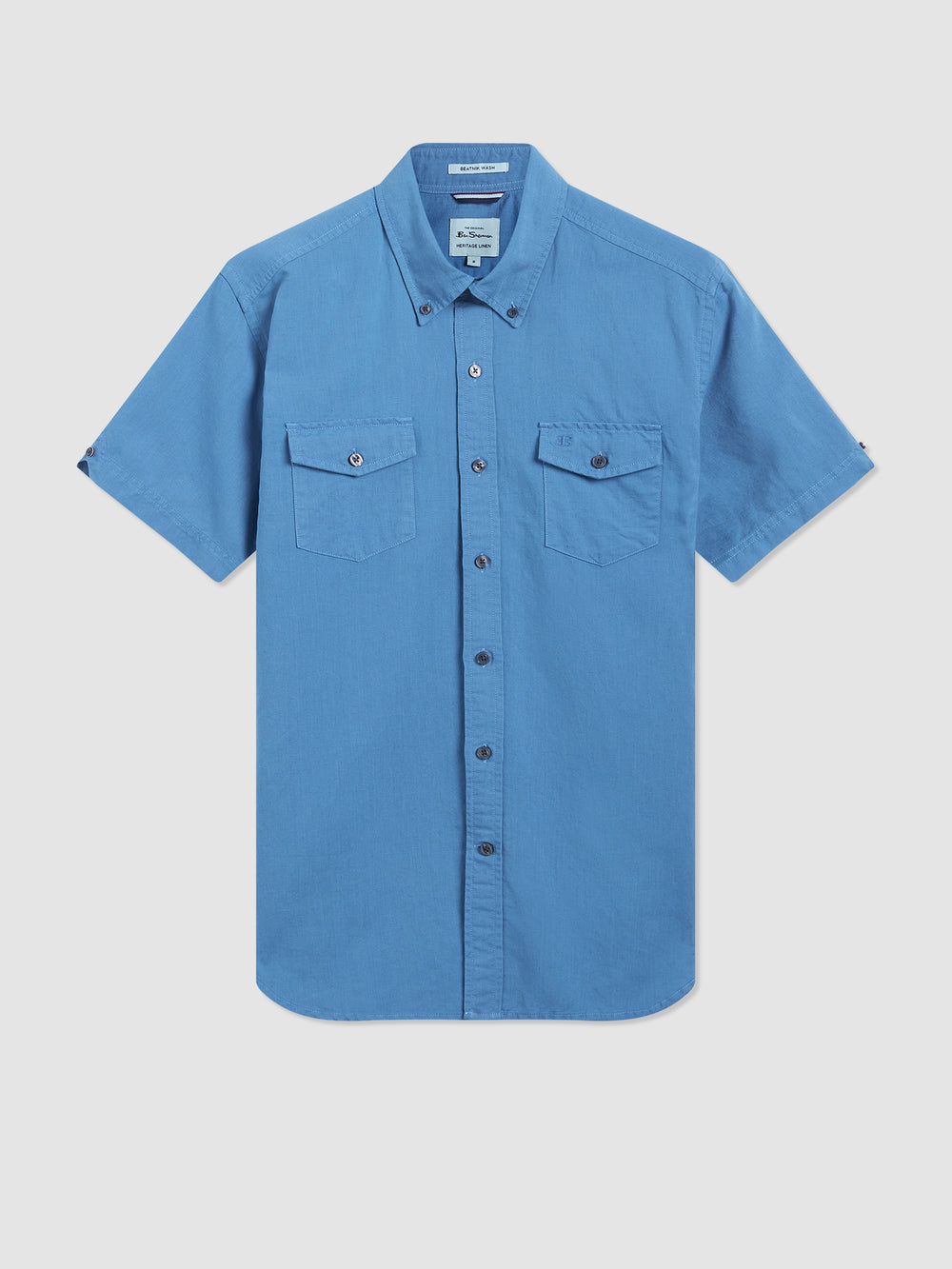 Camisas Ben Sherman Garment Dye Linen Azules | LH2187690