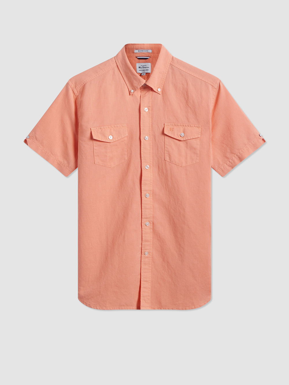 Camisas Ben Sherman Garment Dye Linen Naranjas | KR0475691