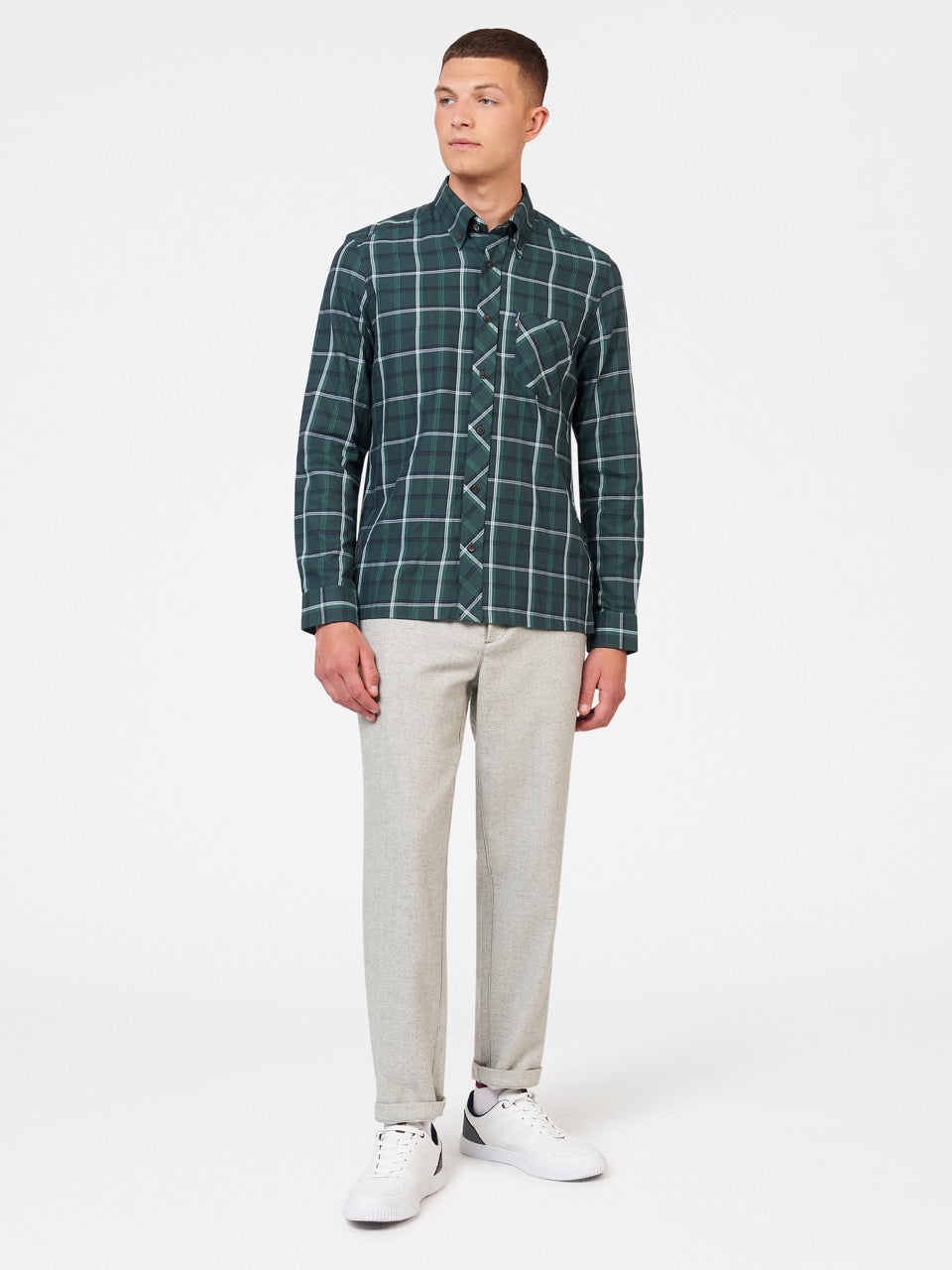 Camisas Ben Sherman Grid Check Verde | WH9217463