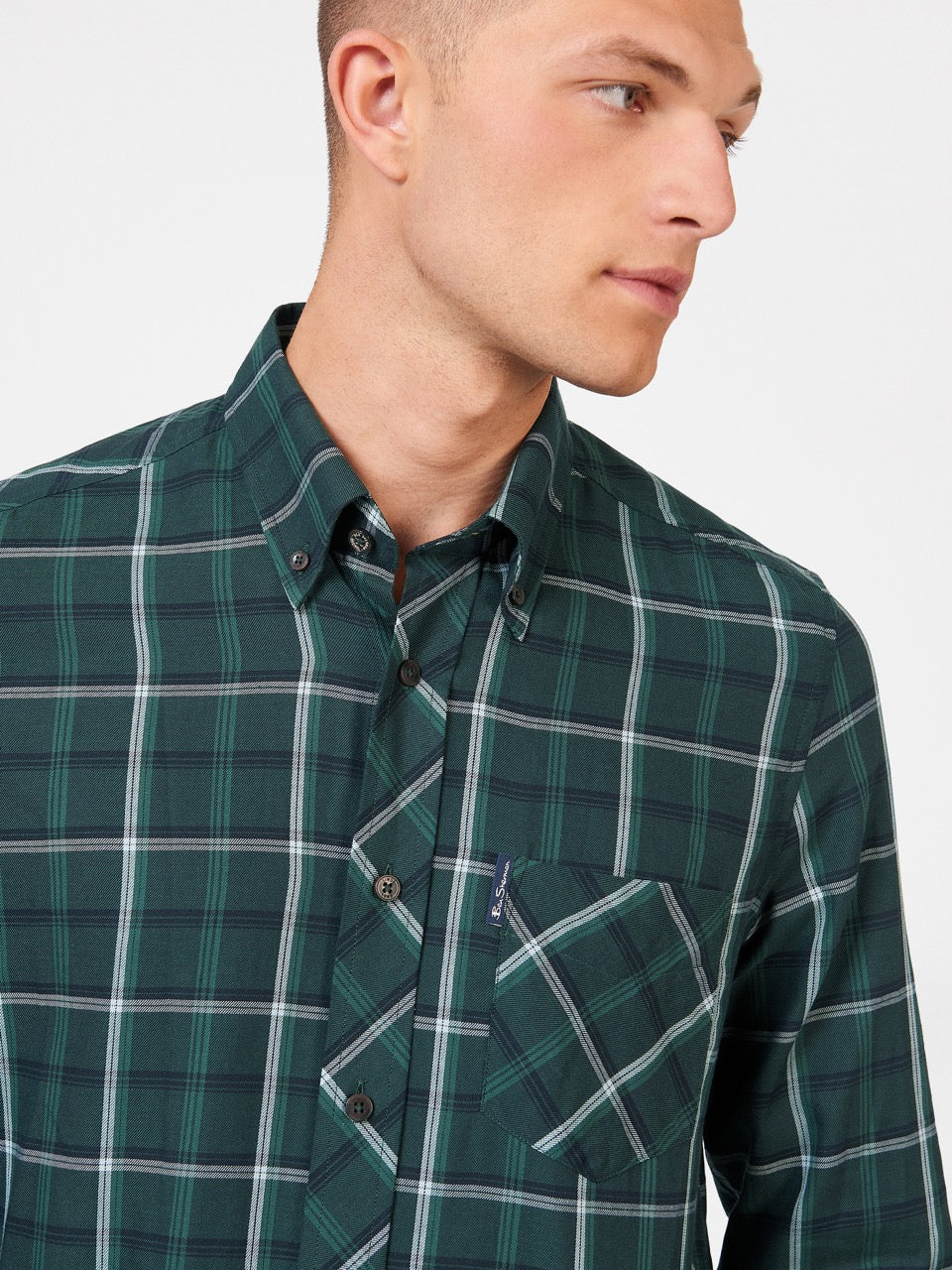 Camisas Ben Sherman Grid Check Verde | WH9217463