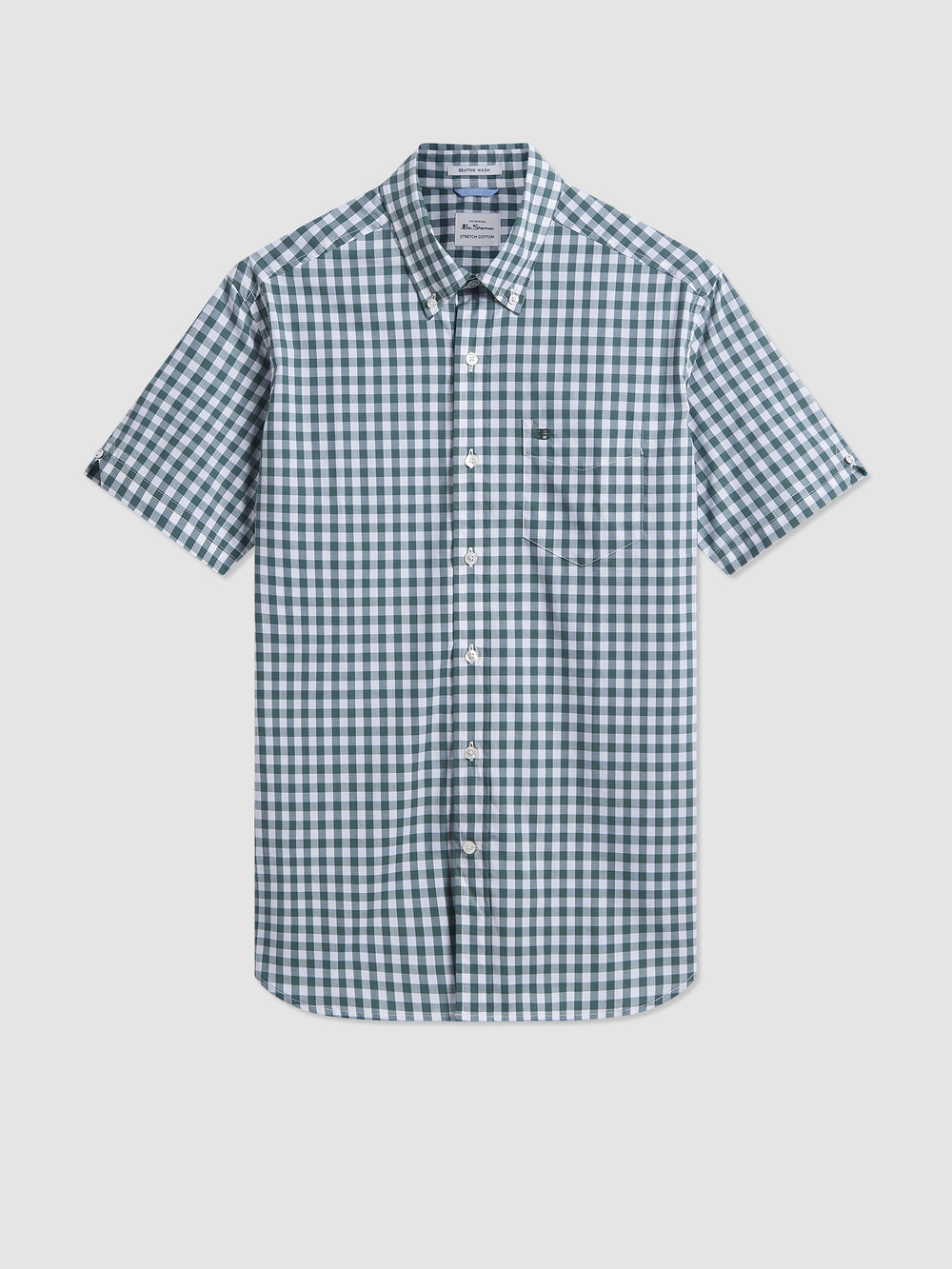 Camisas Ben Sherman House Poplin Gingham Verde Oliva | VJ1790523