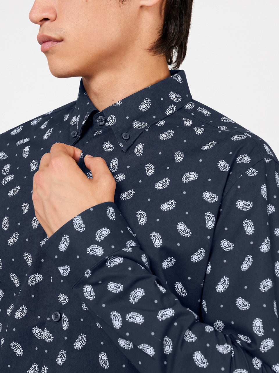 Camisas Ben Sherman Micro Paisley Azul Marino | NE8021376