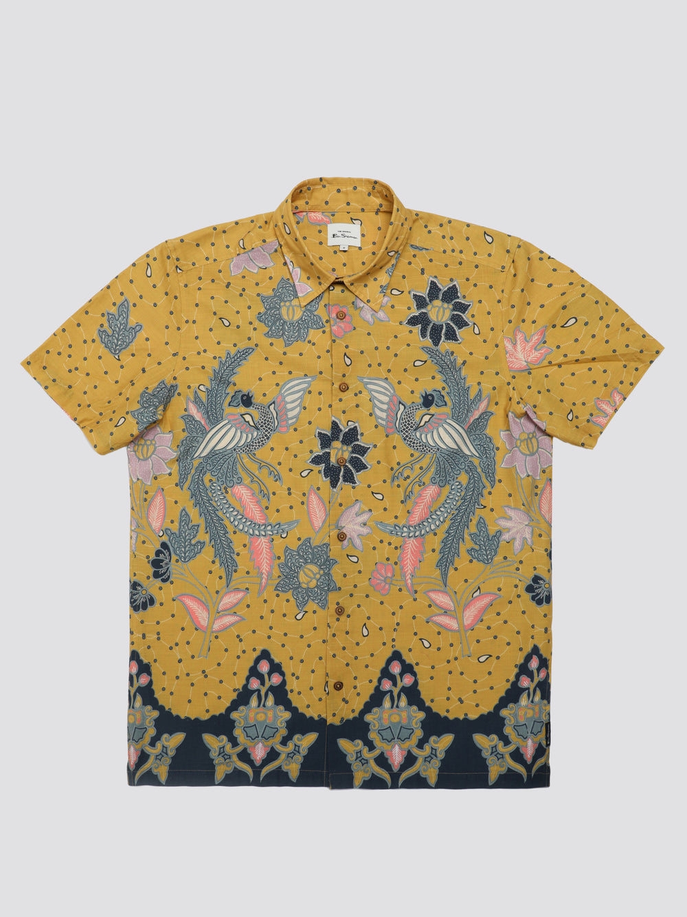 Camisas Ben Sherman Signature Abstract Botanical Print Amarillo | QV7065184