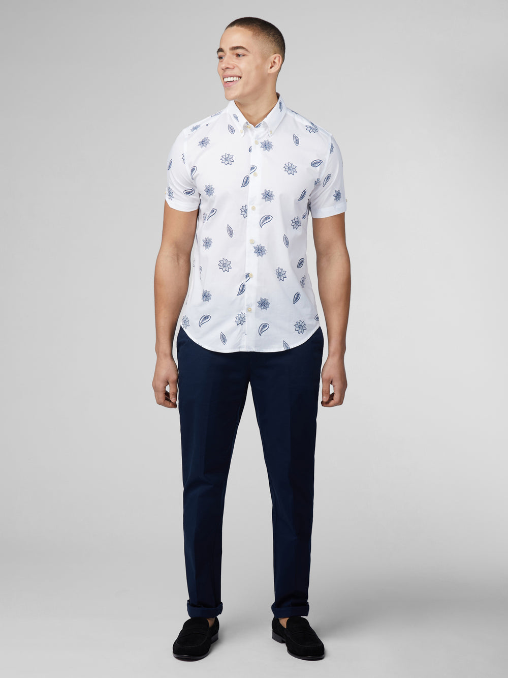 Camisas Ben Sherman Signature Floral Blancas | CQ0594763