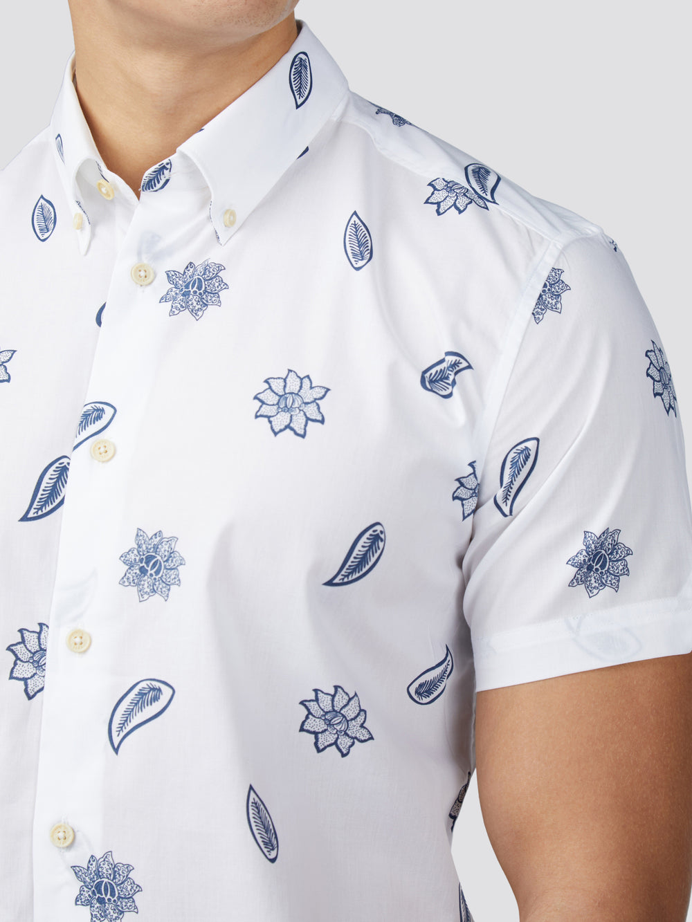 Camisas Ben Sherman Signature Floral Blancas | CQ0594763