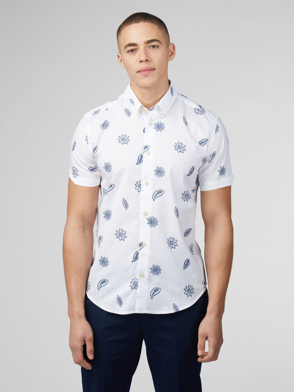 Camisas Ben Sherman Signature Floral Blancas | CQ0594763