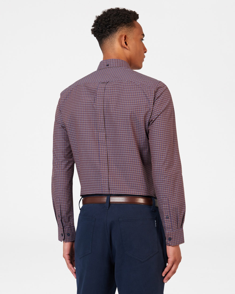 Camisas Ben Sherman Signature Gingham Long-Sleeve Moradas | KN1025738