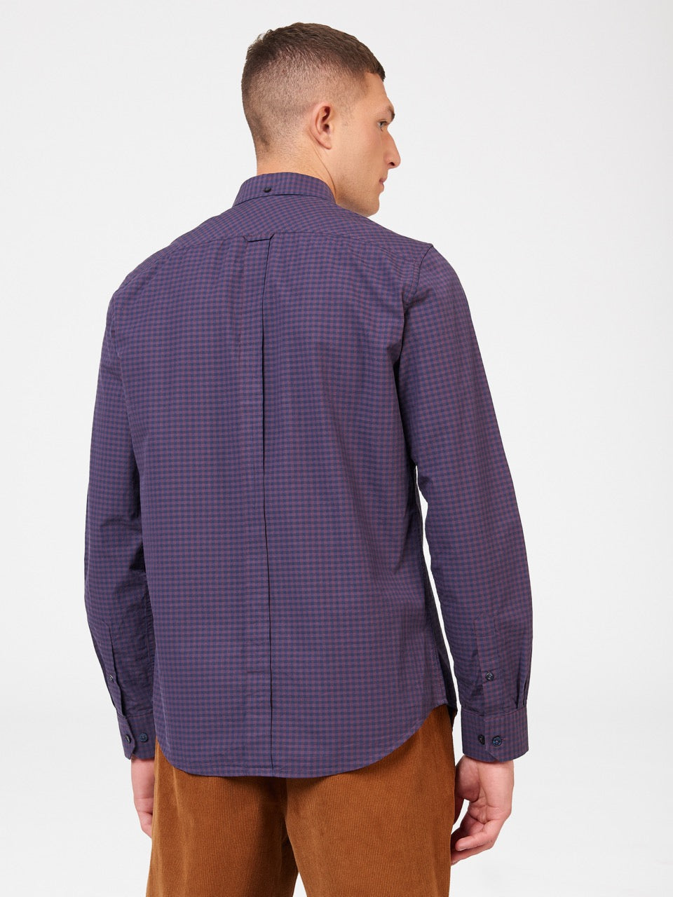 Camisas Ben Sherman Signature Gingham Long-Sleeve Moradas | WX8472061