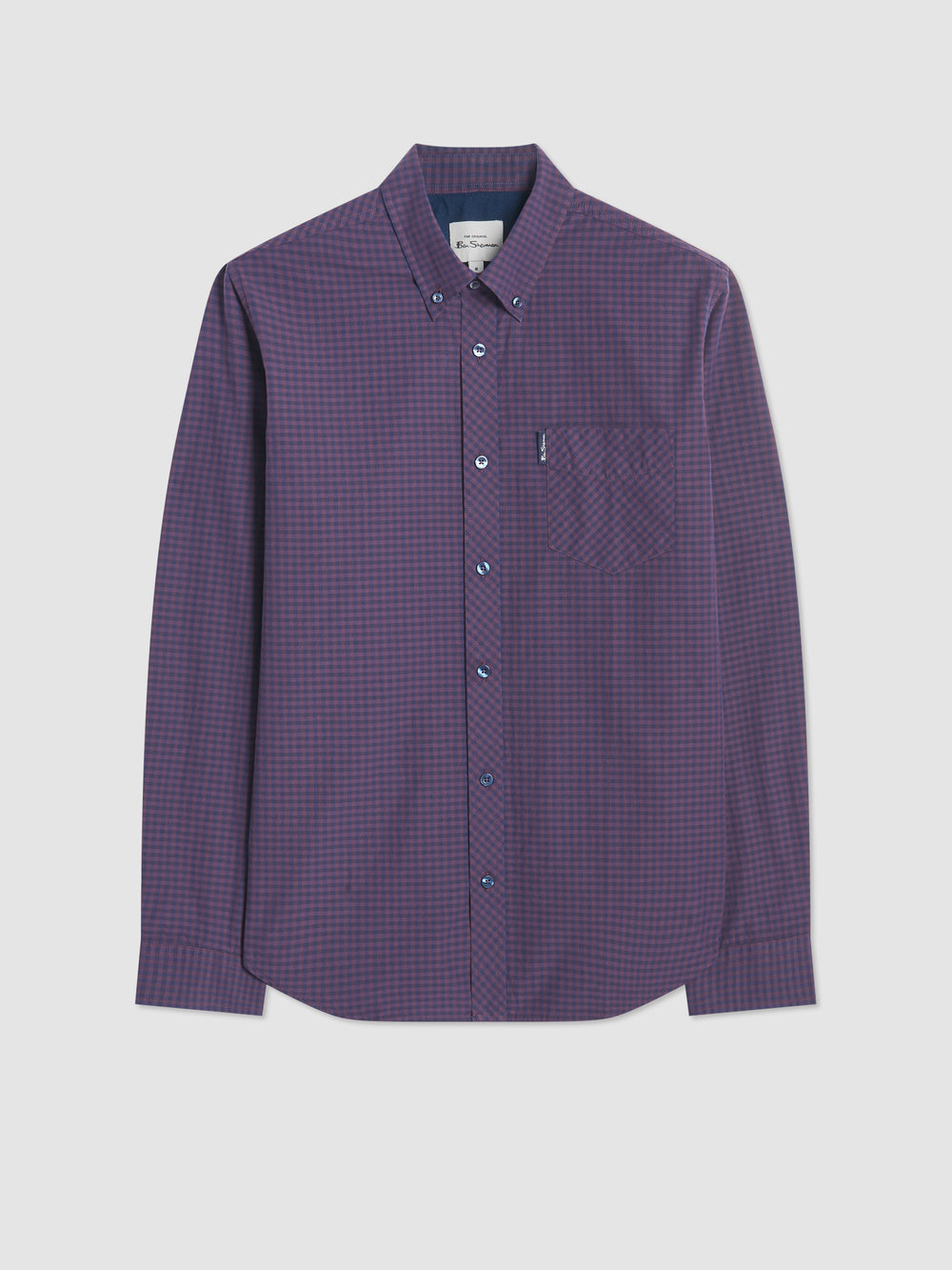 Camisas Ben Sherman Signature Gingham Long-Sleeve Moradas | WX8472061