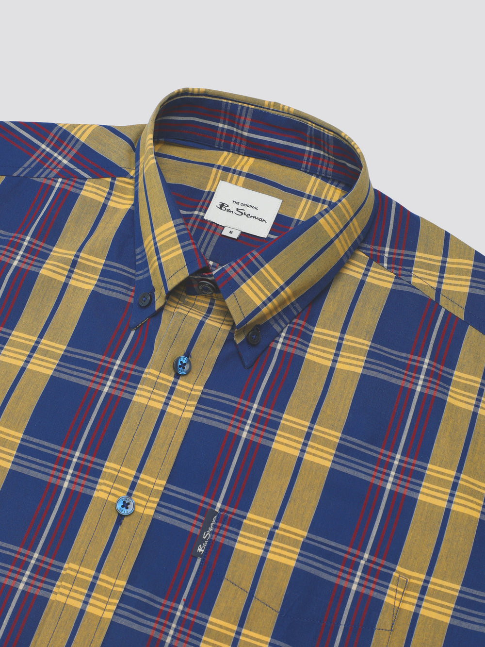 Camisas Ben Sherman Signature Irregular Check Azules | GN8026415