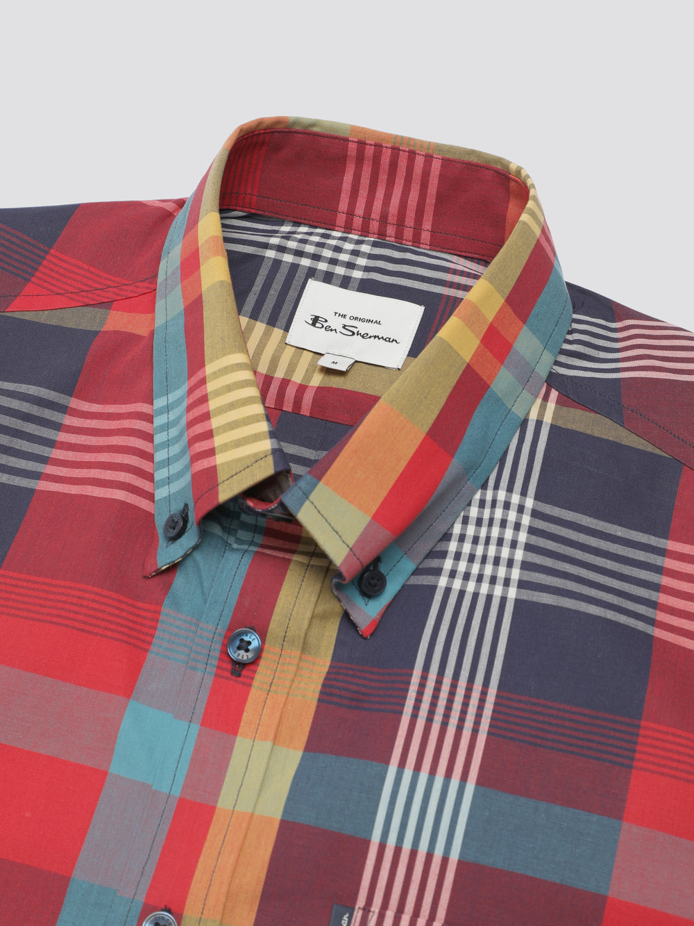 Camisas Ben Sherman Signature Large Madras Check Rojas | QI4153829