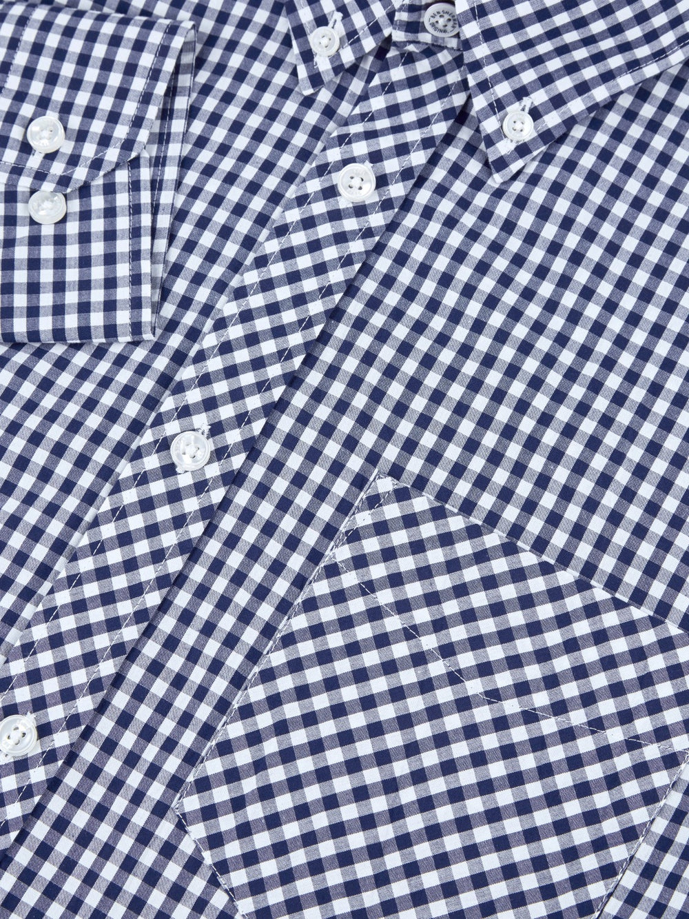 Camisas Ben Sherman Signature Long-Sleeve Gingham Azules Oscuro | NE6085924