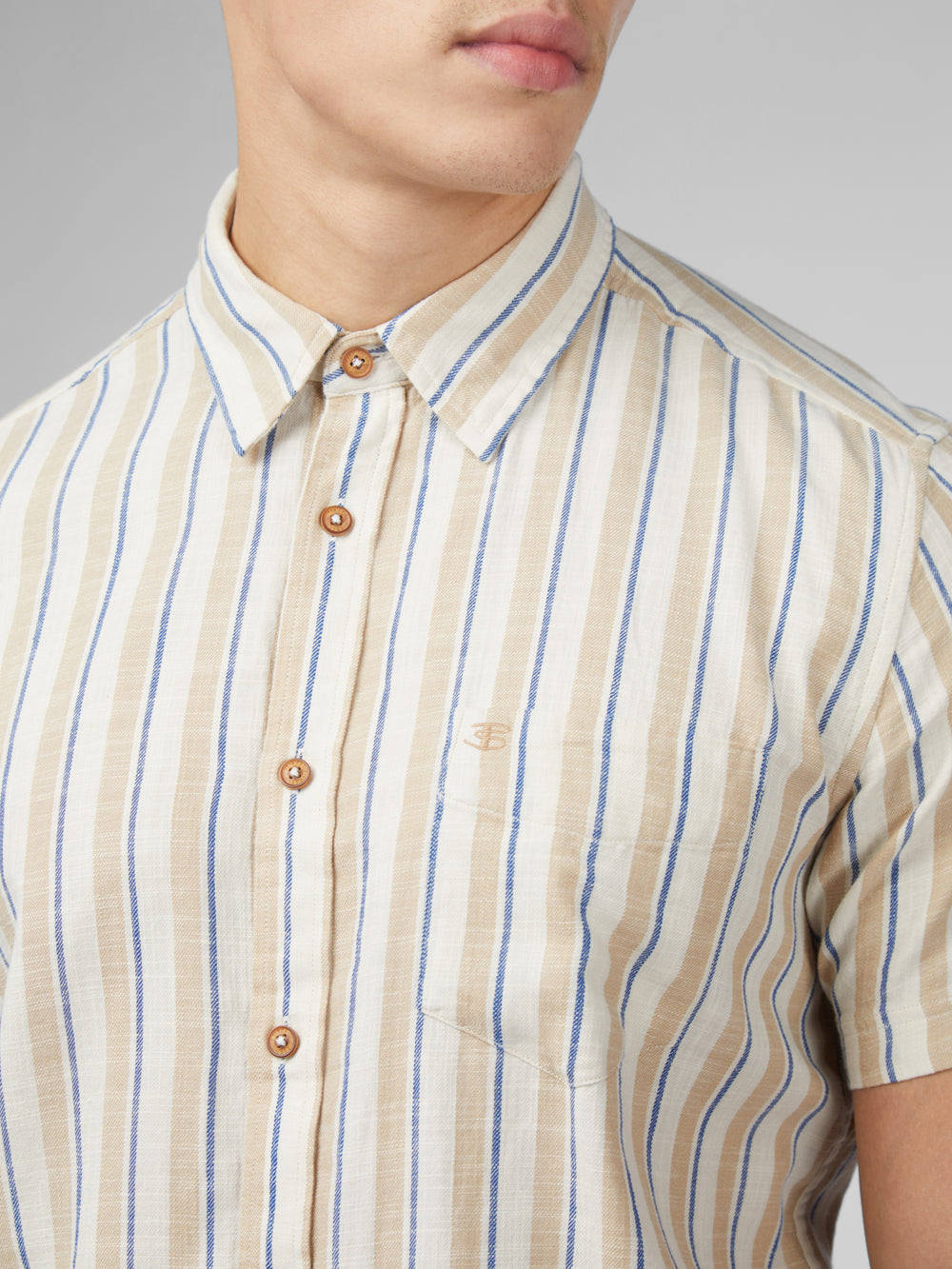 Camisas Ben Sherman Signature Mod Stripe Blancas | JT5764829