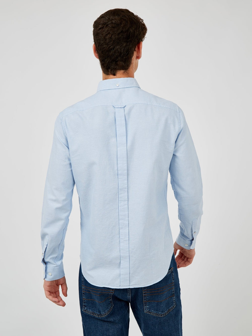 Camisas Ben Sherman Signature Organic Long-Sleeve Oxford Azules | ZF8430612