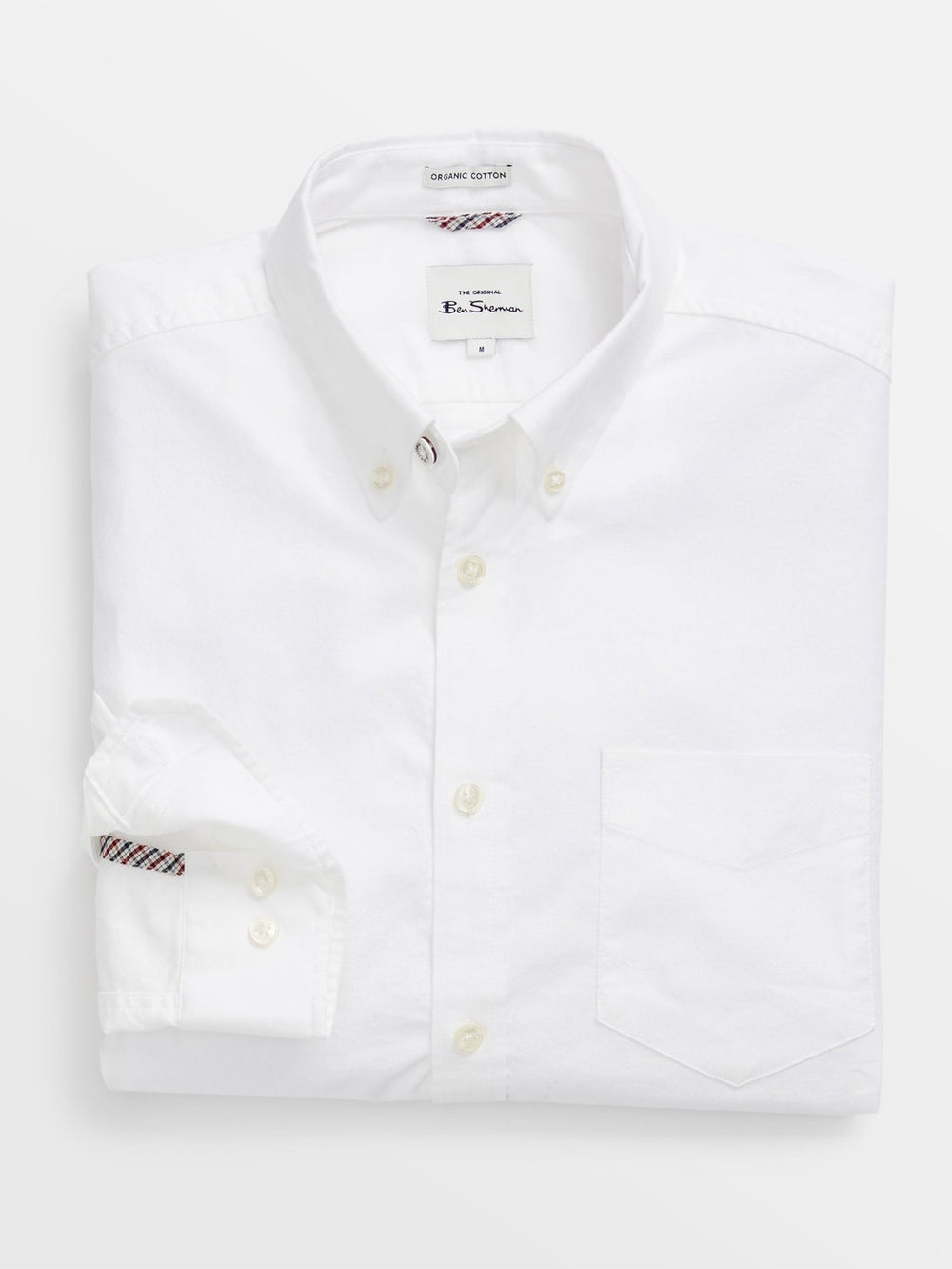 Camisas Ben Sherman Signature Organic Long-Sleeve Oxford Blancas | MF0213458