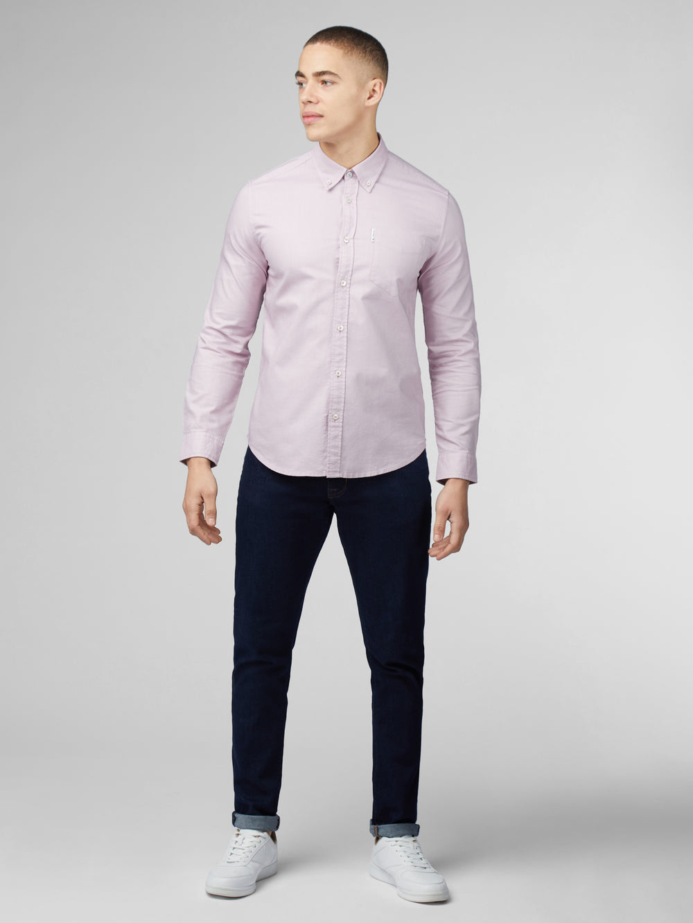 Camisas Ben Sherman Signature Oxford Long Sleeve Moradas | AD1095327