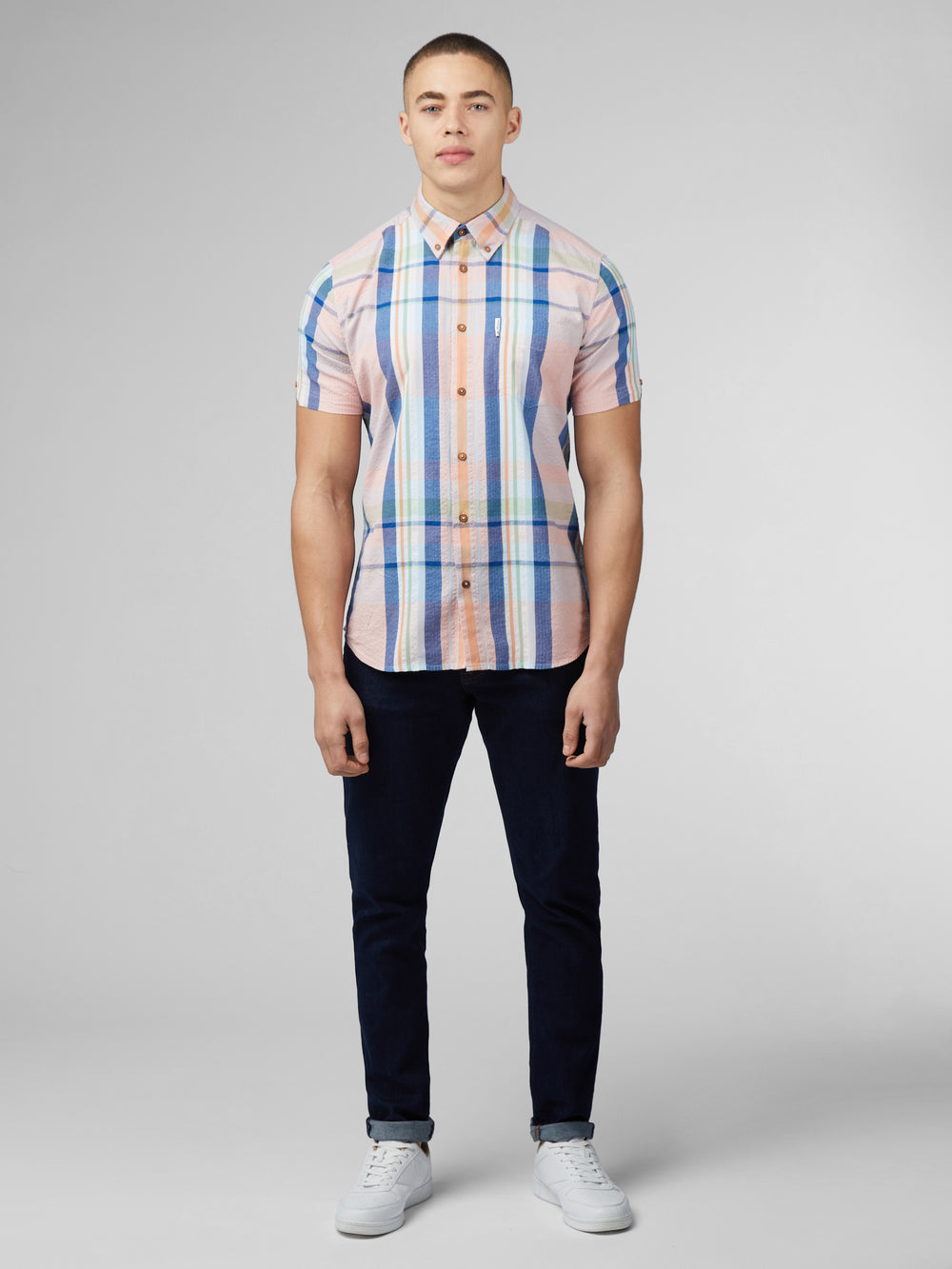 Camisas Ben Sherman Signature Seersucker Check Rosas | BT1483967