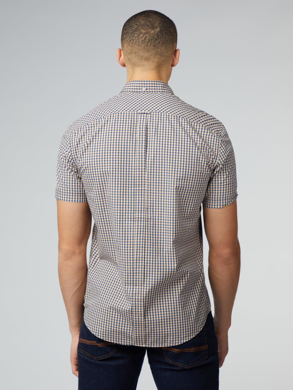 Camisas Ben Sherman Signature Short Sleeve Gingham Cobra Naranjas | BN5349086