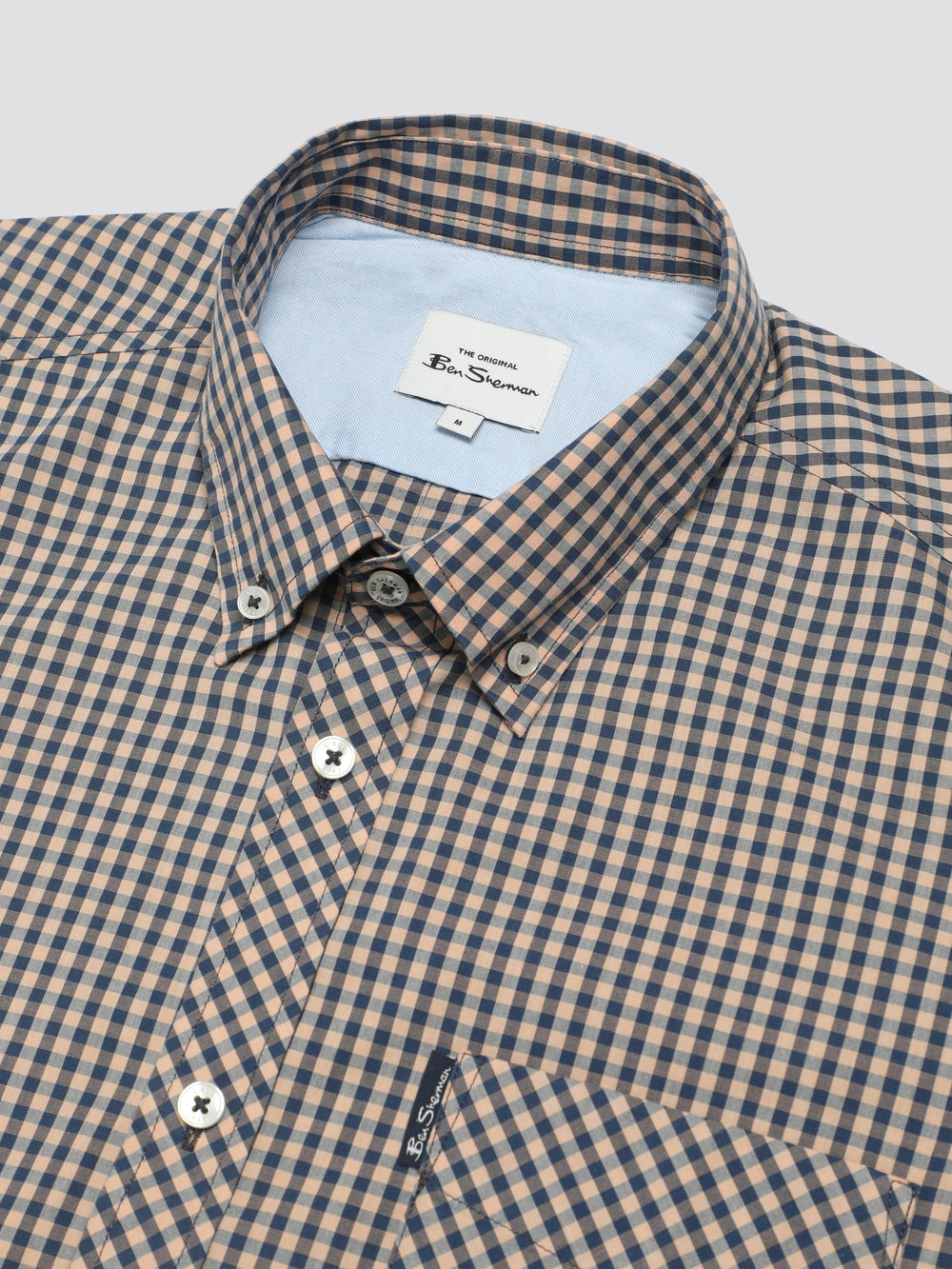 Camisas Ben Sherman Signature Short Sleeve Gingham Cobra Naranjas | BN5349086