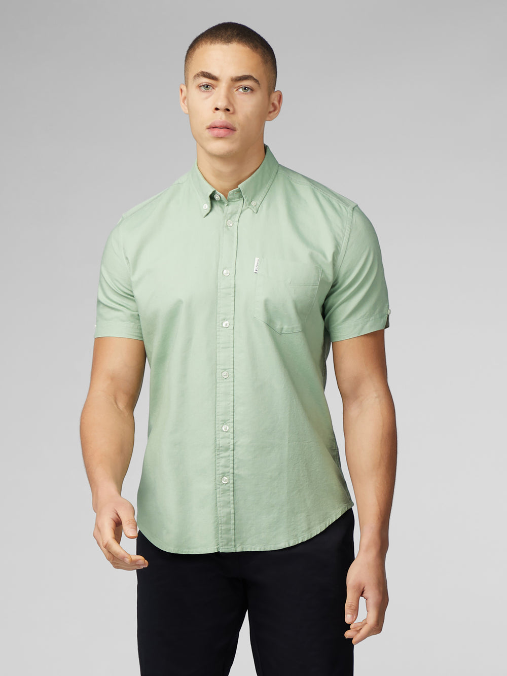 Camisas Ben Sherman Signature Short Sleeve Oxford Verde | YP2081946