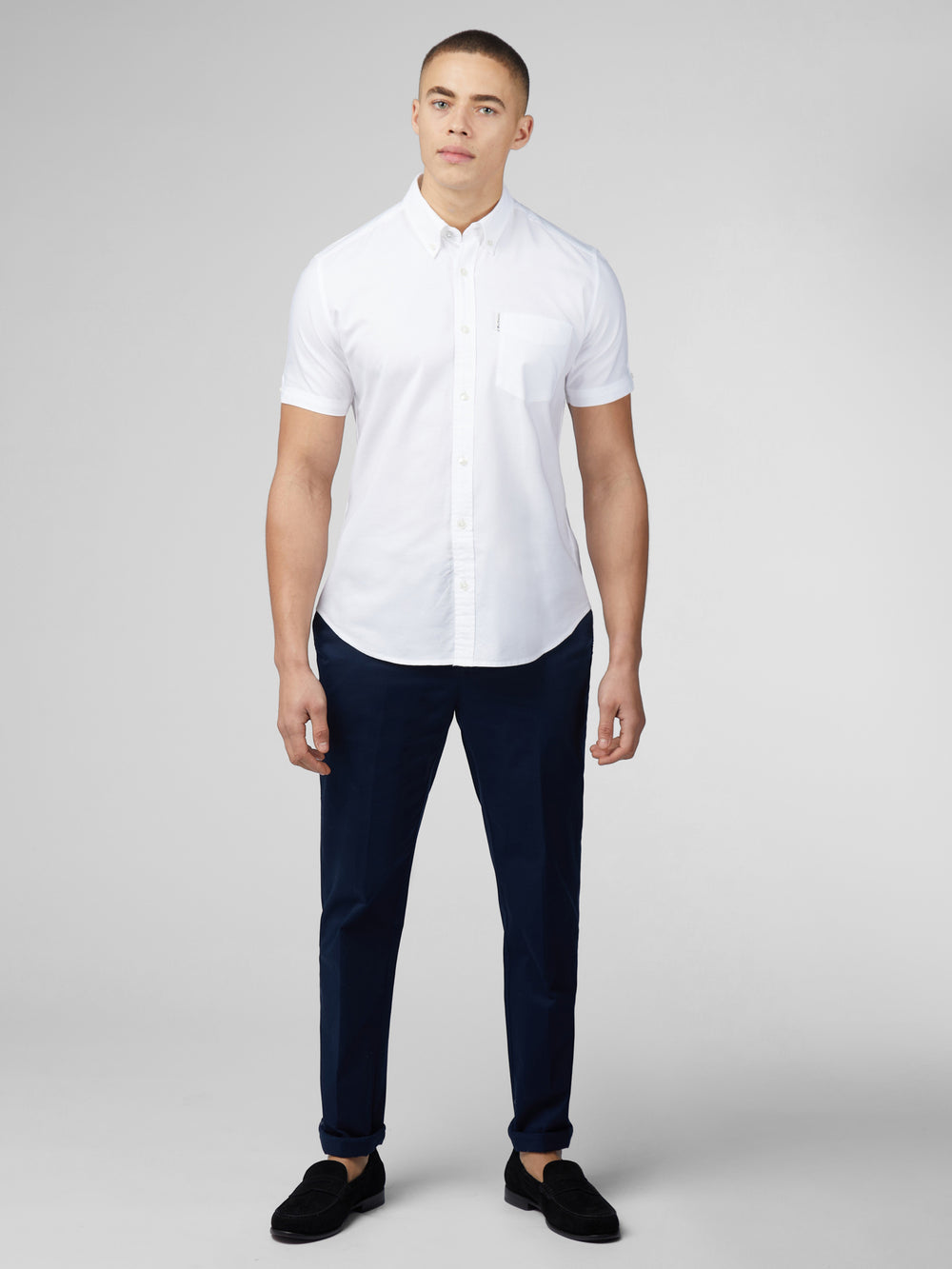 Camisas Ben Sherman Signature Short Sleeve Oxford Blancas | LI3548129